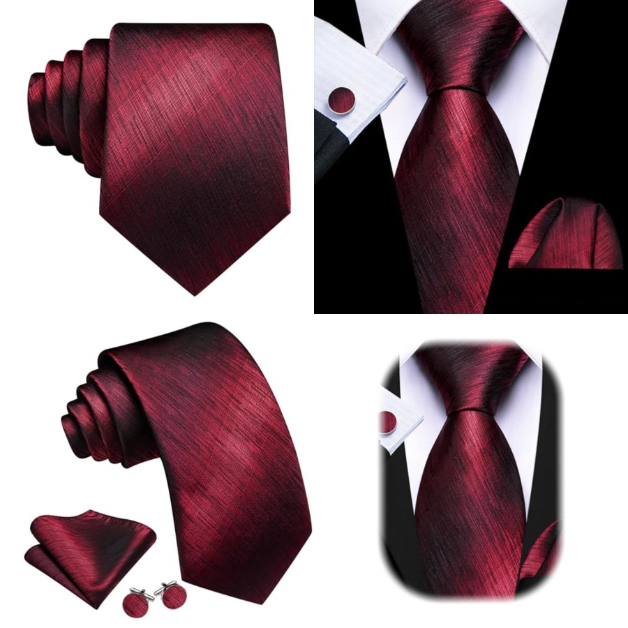 Men'S Fashion For Wedding - Tie Sets for Men Silk Stripe