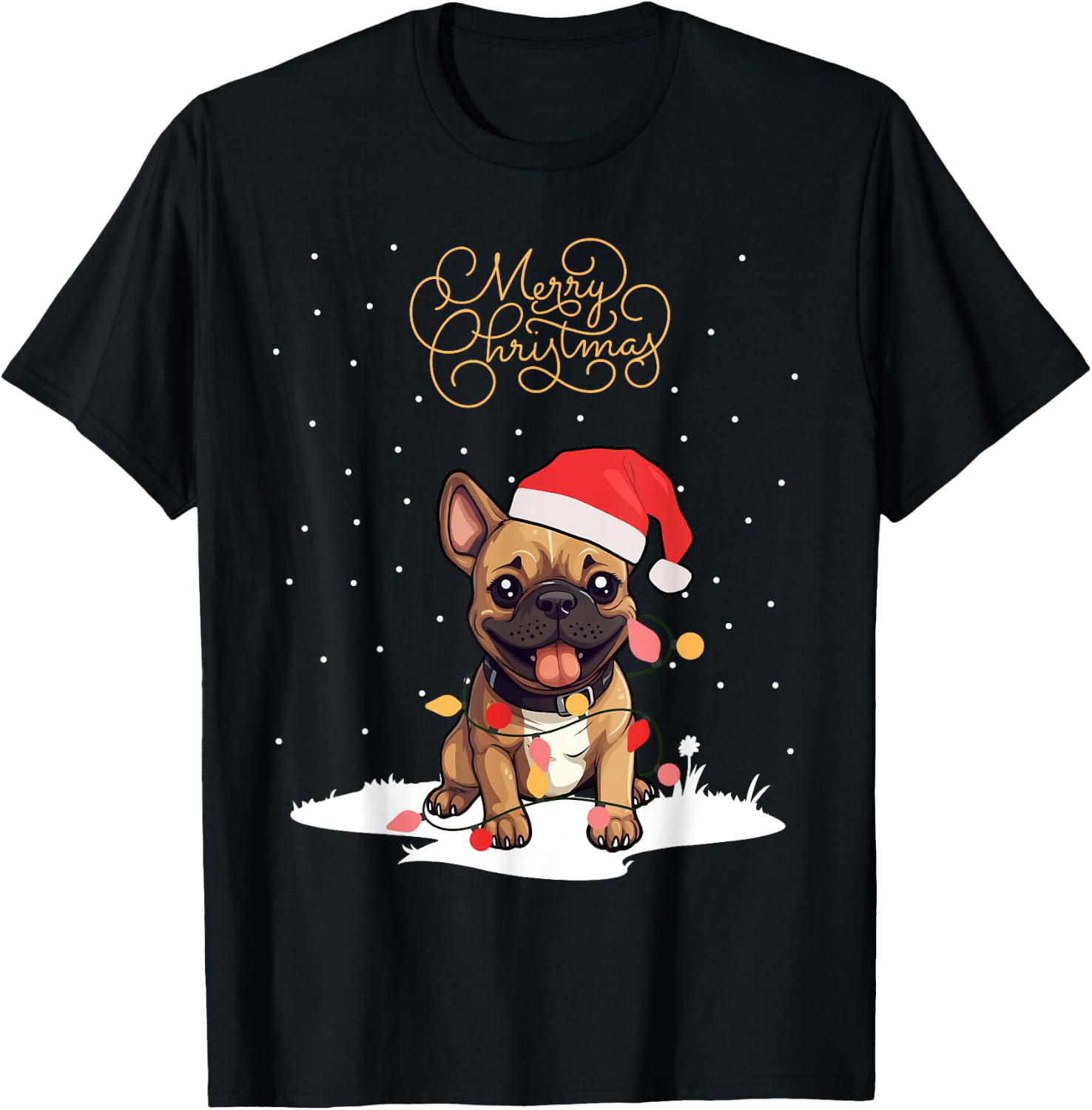 Mens Xmas Fashion - Santa Xmas Frenchie Merry Christmas French