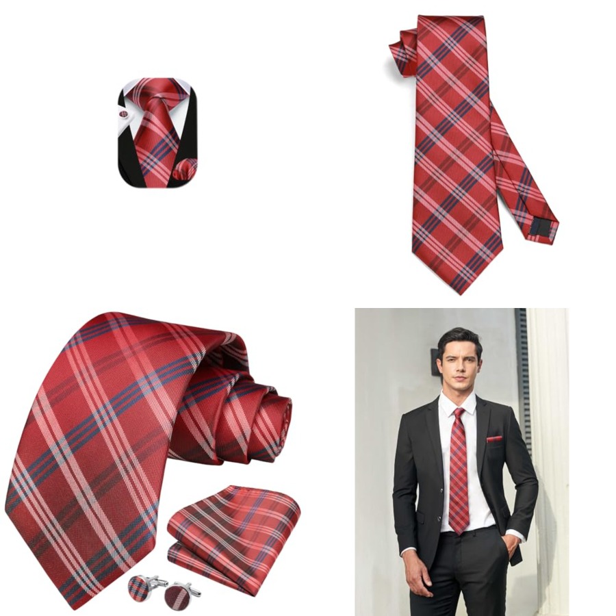 Men'S Fashion For Wedding - Mens Ties Set Stripe Plaid Ties