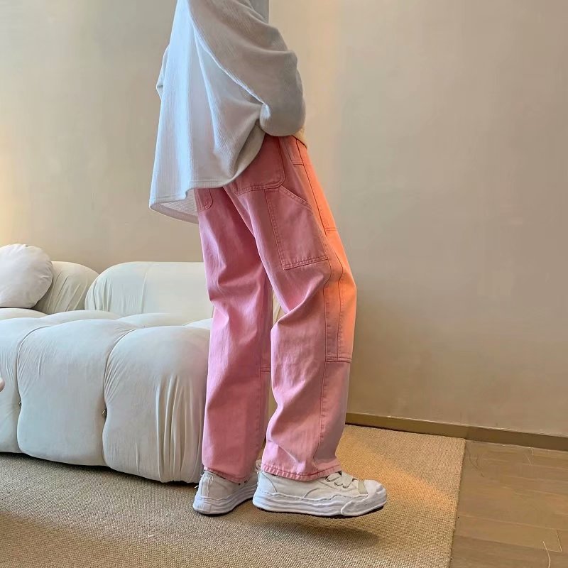 Men'S Fashion With Baggy Jeans - 2026 New Fashion Pink Baggy Men