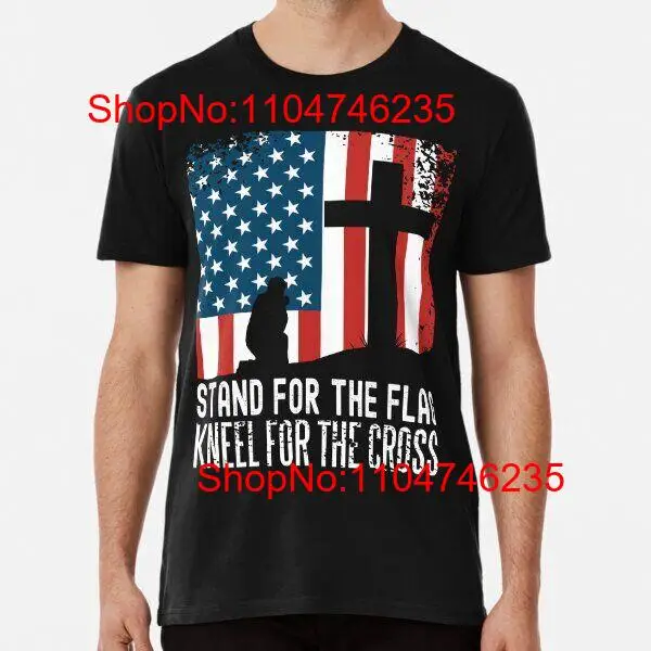 Military Shirt Men - Stand for The Flag I Kneel