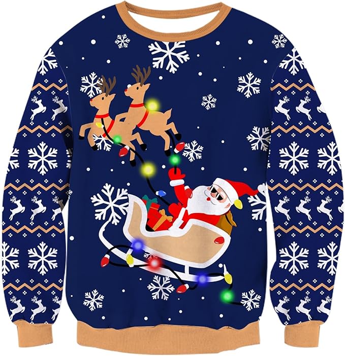 Mens Xmas Fashion - Funny Graphic Ugly Christmas Sweater Men