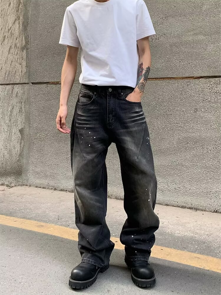Men'S Fashion With Baggy Jeans - Bootcut Jeans For Man Straight Denim