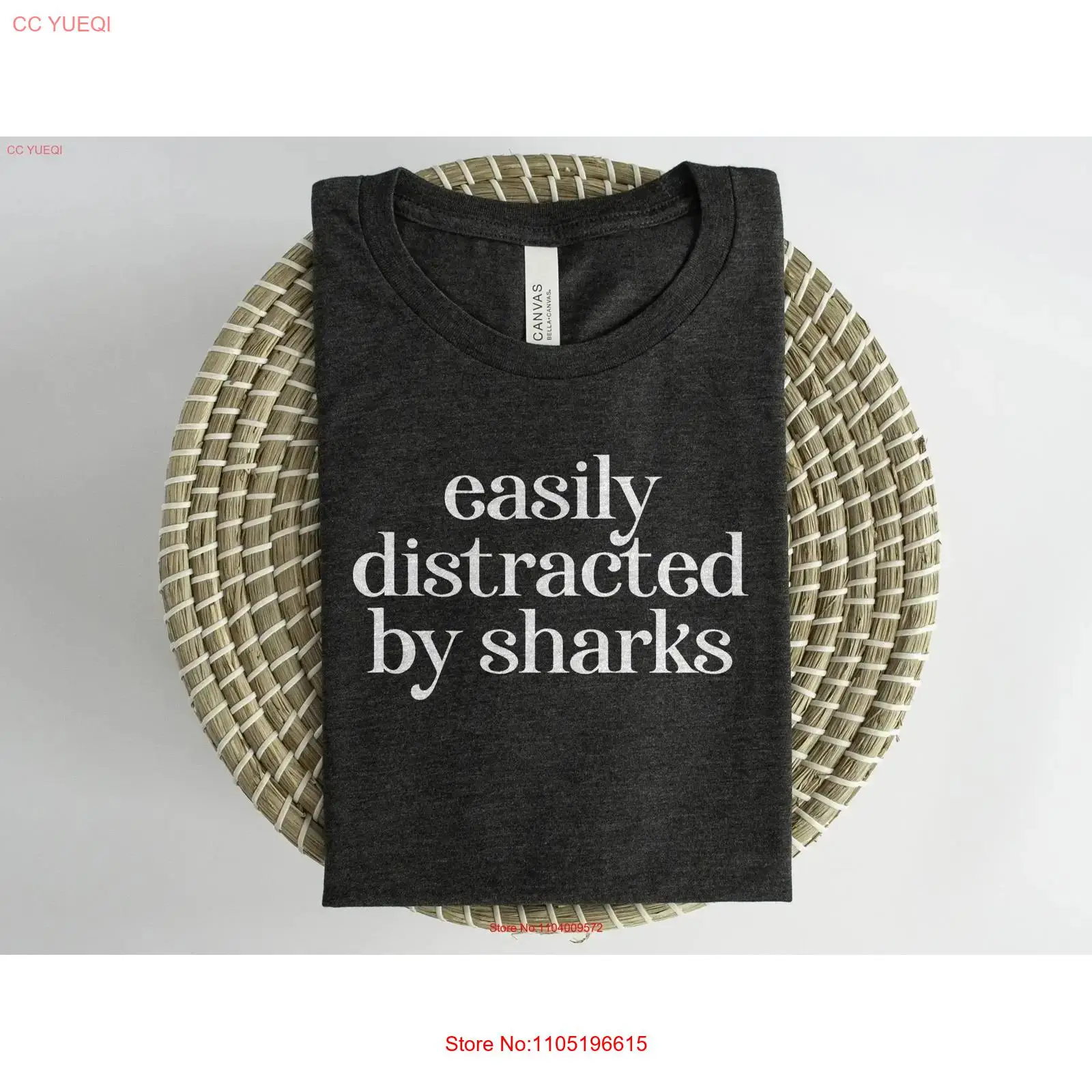 Mens Fashion Week - Shark T Shirt Easily Distracted by
