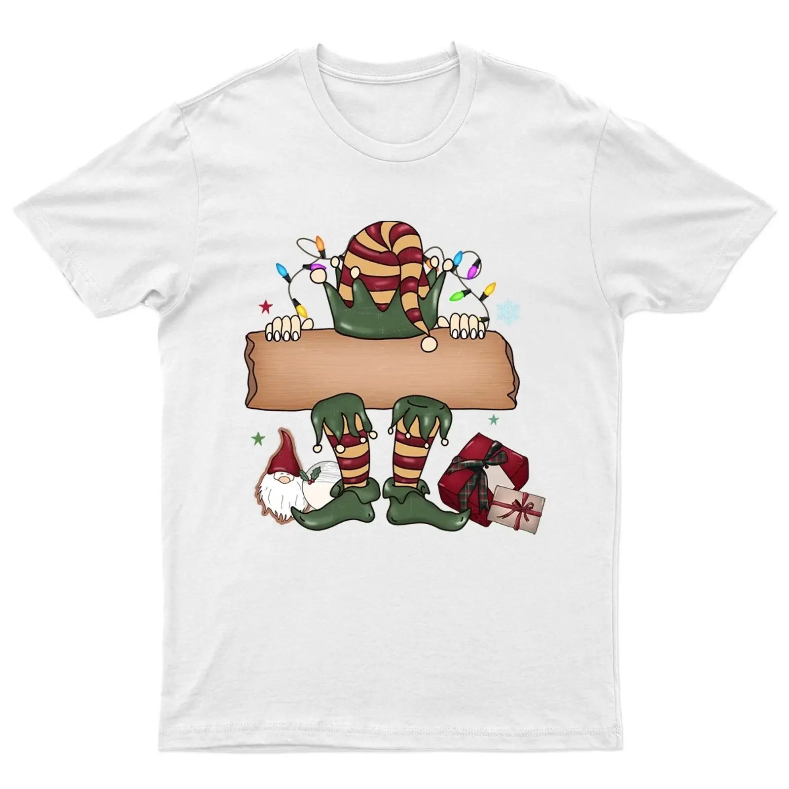 Mens Xmas Fashion - Christmas Elf T Shirt Holiday Retro