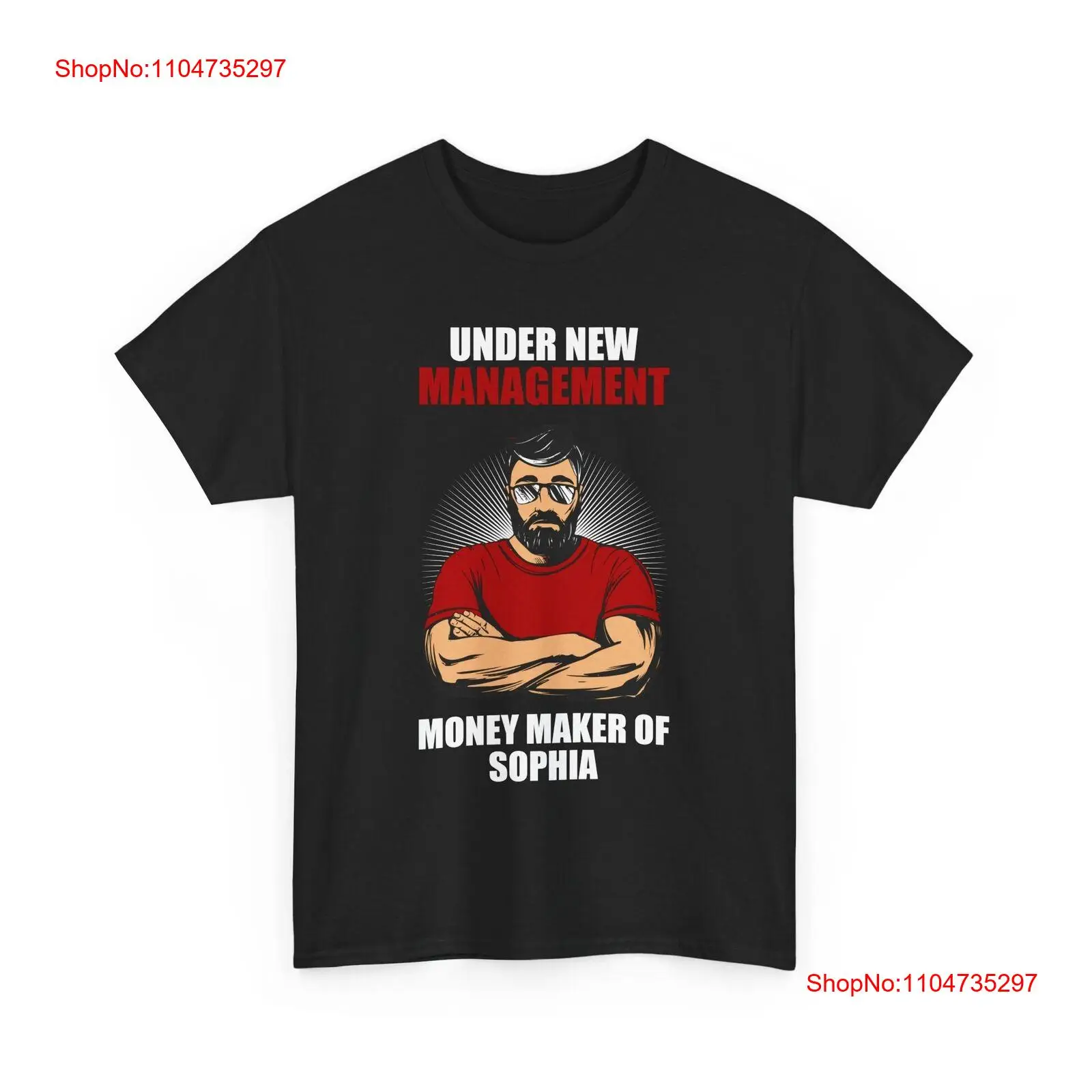 Mens Xmas Fashion - Personalised Under New Management T Shirt