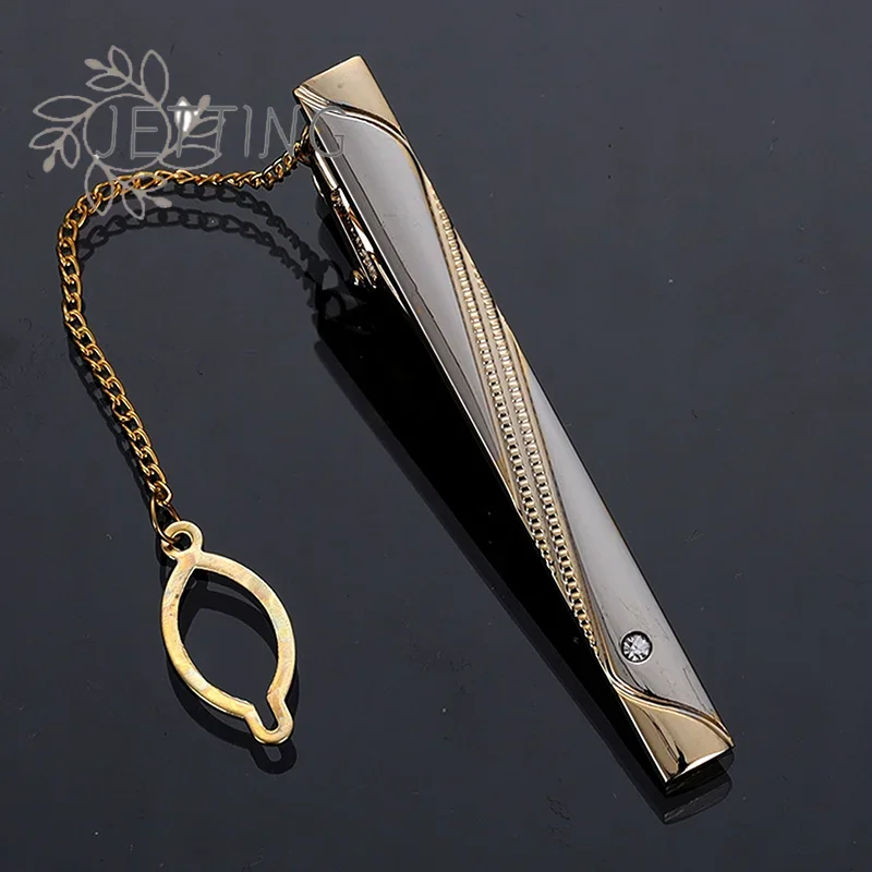 Men'S Fashion For Wedding - Hot Metal Simple Necktie Buckle Gold