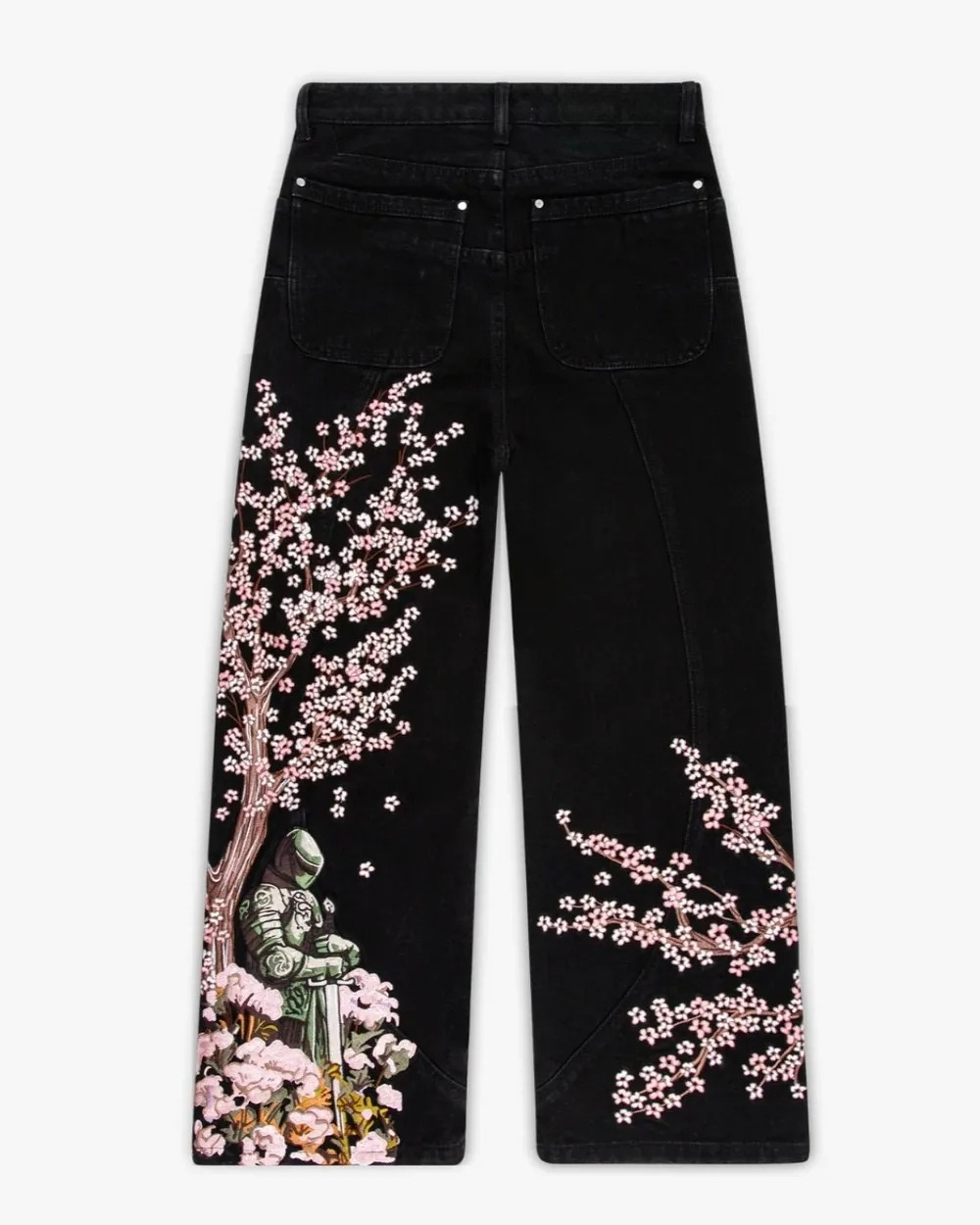 Men'S Fashion With Baggy Jeans - 2026 Vintage Baggy Fallen Knight Cherry