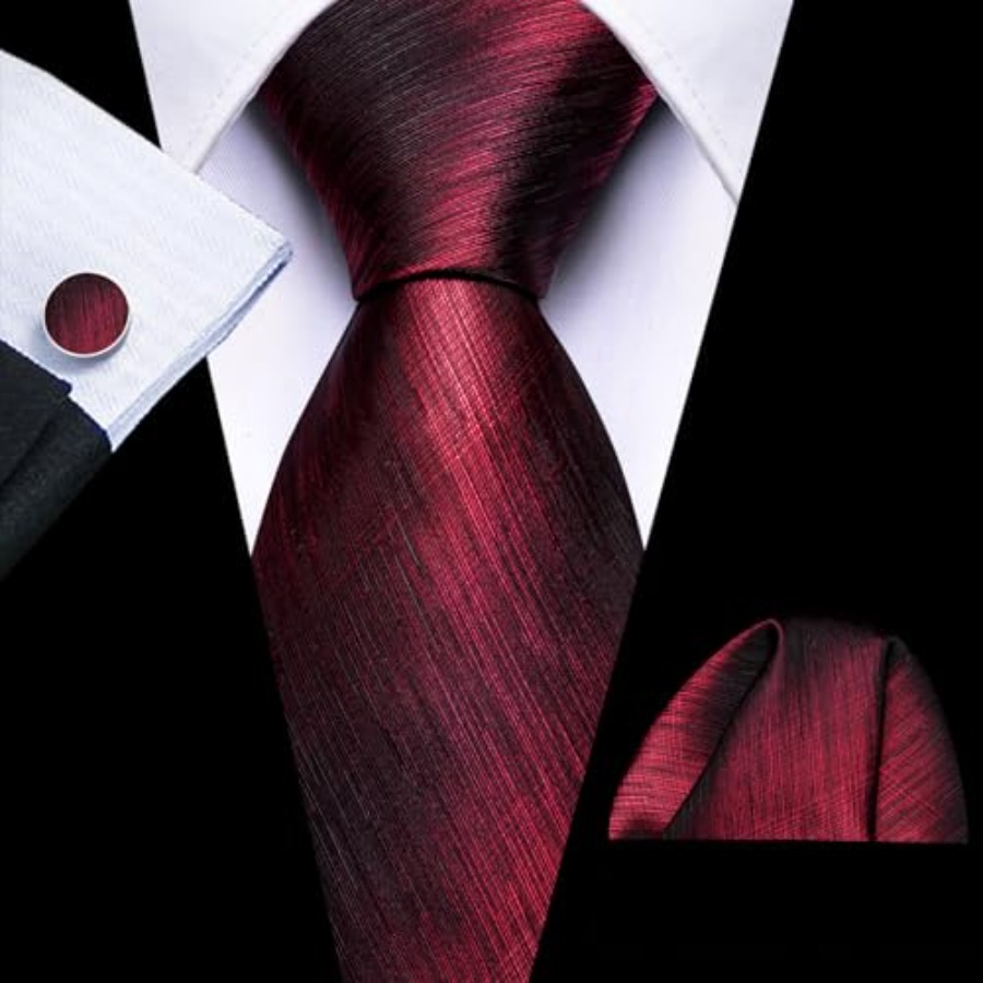 Tie Sets for Men Silk Stripe N – Men'S Fashion For Wedding Bewertung und Preis
