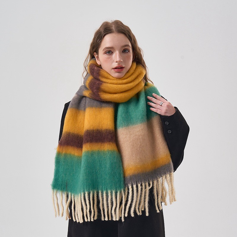 New Winter Rainbow Plaid Brush – Mens Fashion Poncho Bewertung und Preis