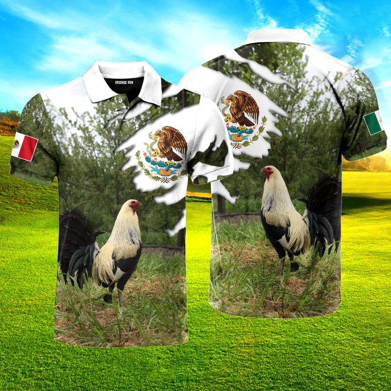 3D Print Mexico Flag Polo Shir – Mens Fashion Mexico Bewertung und Preis