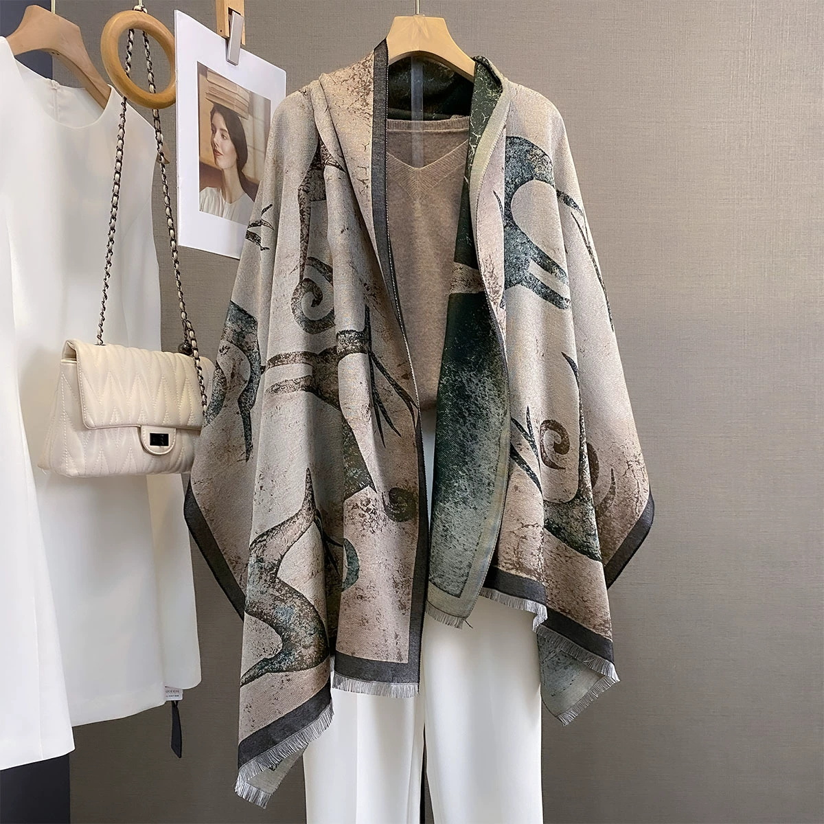 Women Men Cashmere Shawl Wrap  – Mens Fashion Poncho Bewertung und Preis
