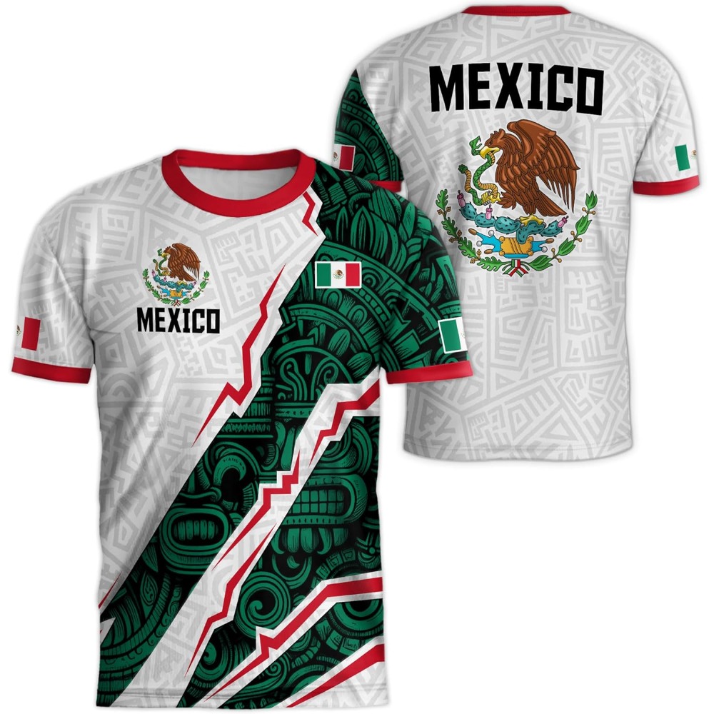 Mexico National Flag Print TSh – Mens Fashion Mexico Bewertung und Preis