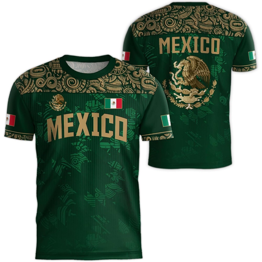 Mexico National Flag Print TSh – Mens Fashion Mexico Bewertung und Preis