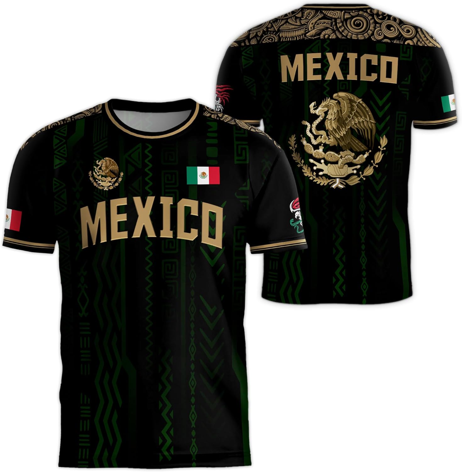 Mexico National Flag Print TSh – Mens Fashion Mexico Bewertung und Preis