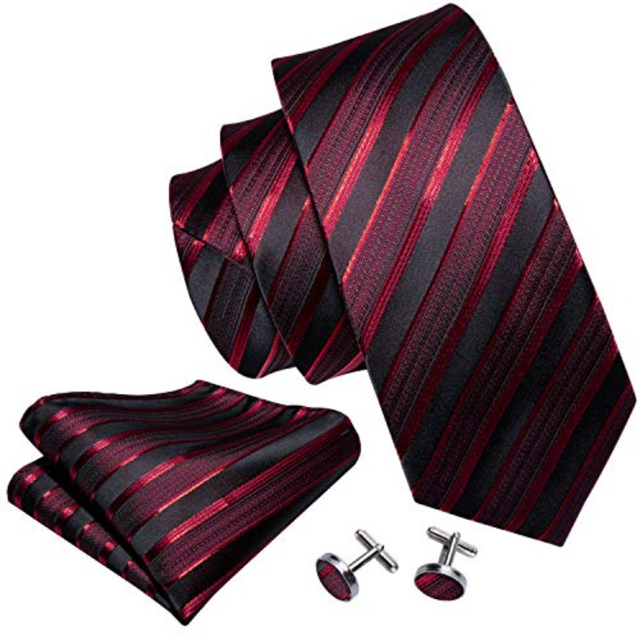 Tie Sets for Men Silk Stripe N – Men'S Fashion For Wedding Bewertung und Preis