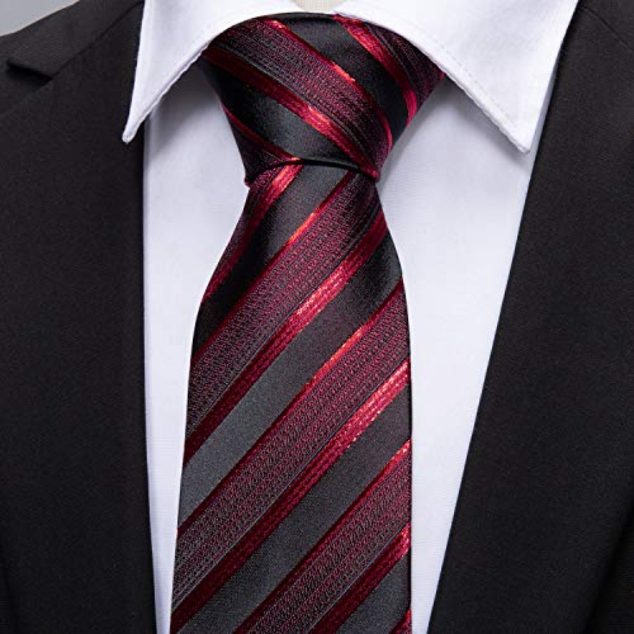 Tie Sets for Men Silk Stripe N – Men'S Fashion For Wedding Bewertung und Preis