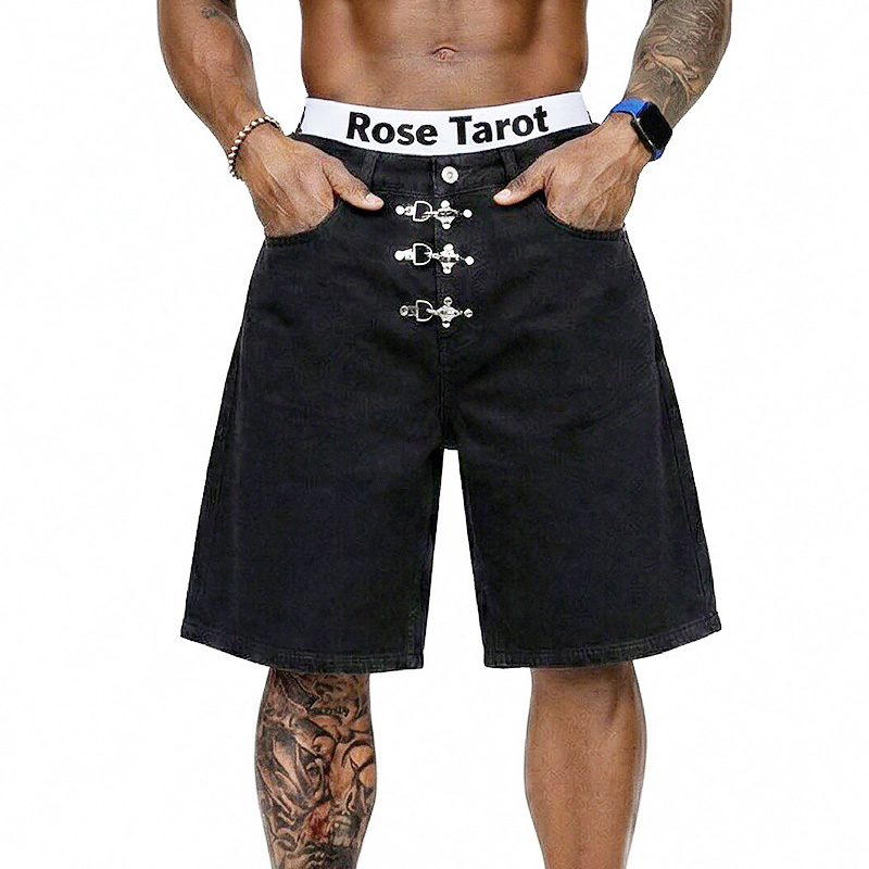 Metal Buckle Short Baggy Jeans – Men'S Fashion With Baggy Jeans Bewertung und Preis