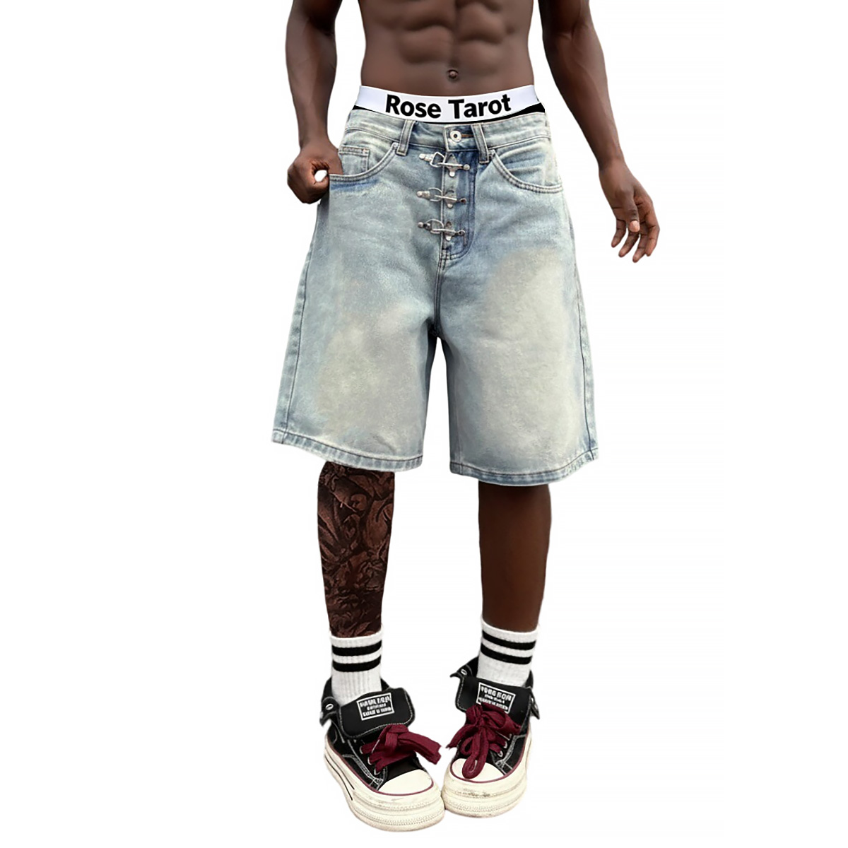Metal Buckle Short Baggy Jeans – Men'S Fashion With Baggy Jeans Bewertung und Preis