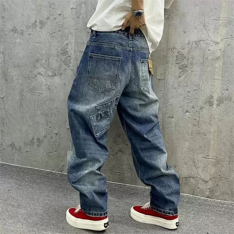 Brand Splicing Jeans Autumn Fa – Men'S Fashion With Baggy Jeans Bewertung und Preis