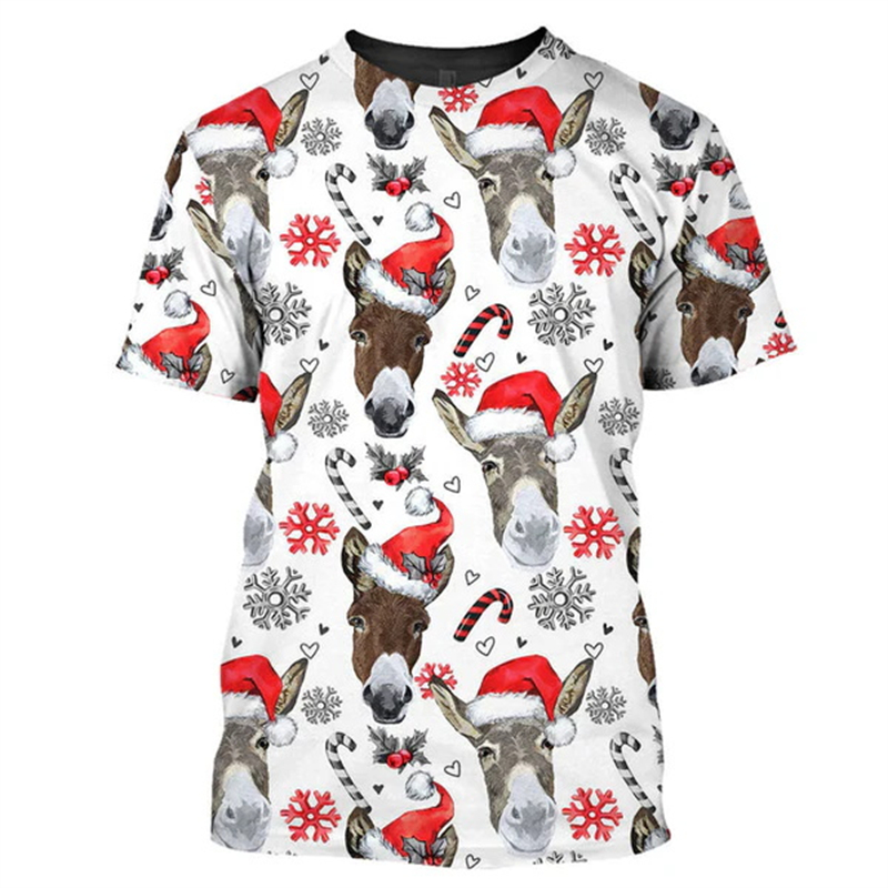 New 3D Xmas Animals Funny T Sh – Mens Xmas Fashion Bewertung und Preis