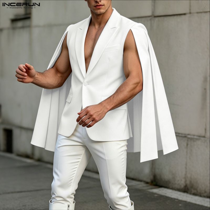 INCERUN Men's Irregular Blazer – Mens Fashion Poncho Bewertung und Preis