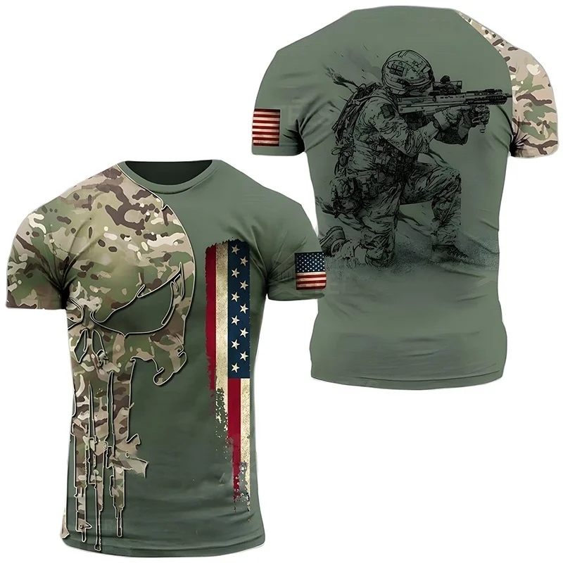 Summer New Military Printed Me – Military Shirt Men Bewertung und Preis