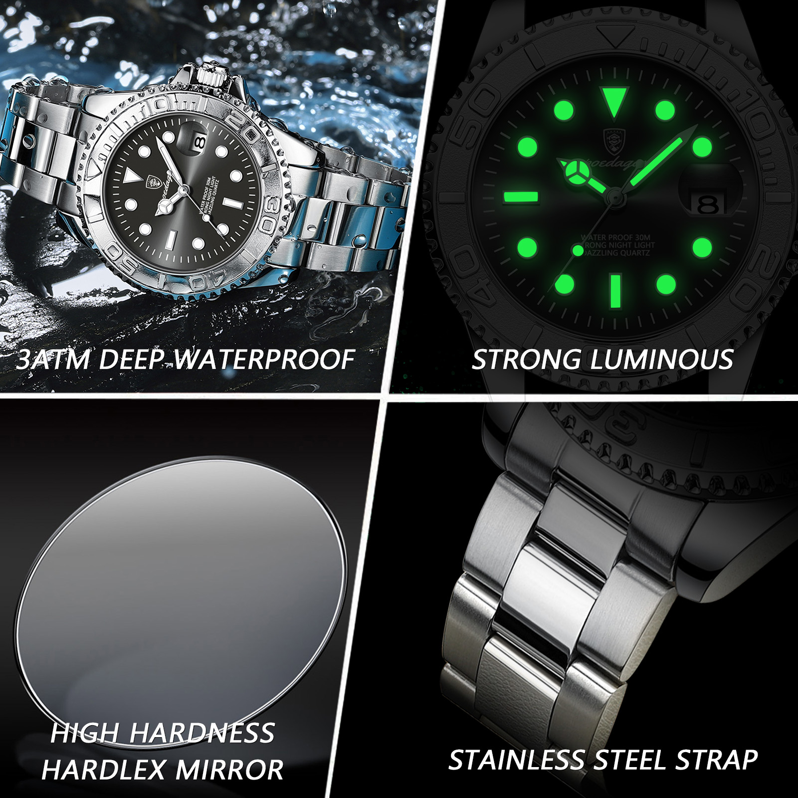 POEDAGAR Trendy Sport Man Watc – Mens Fashion Bracelet Bewertung und Preis
