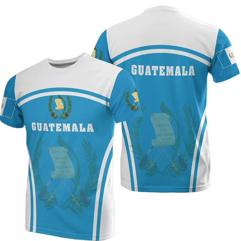 Guatemala National 3D Print T- – Men'S Fashion Guatemala Bewertung und Preis