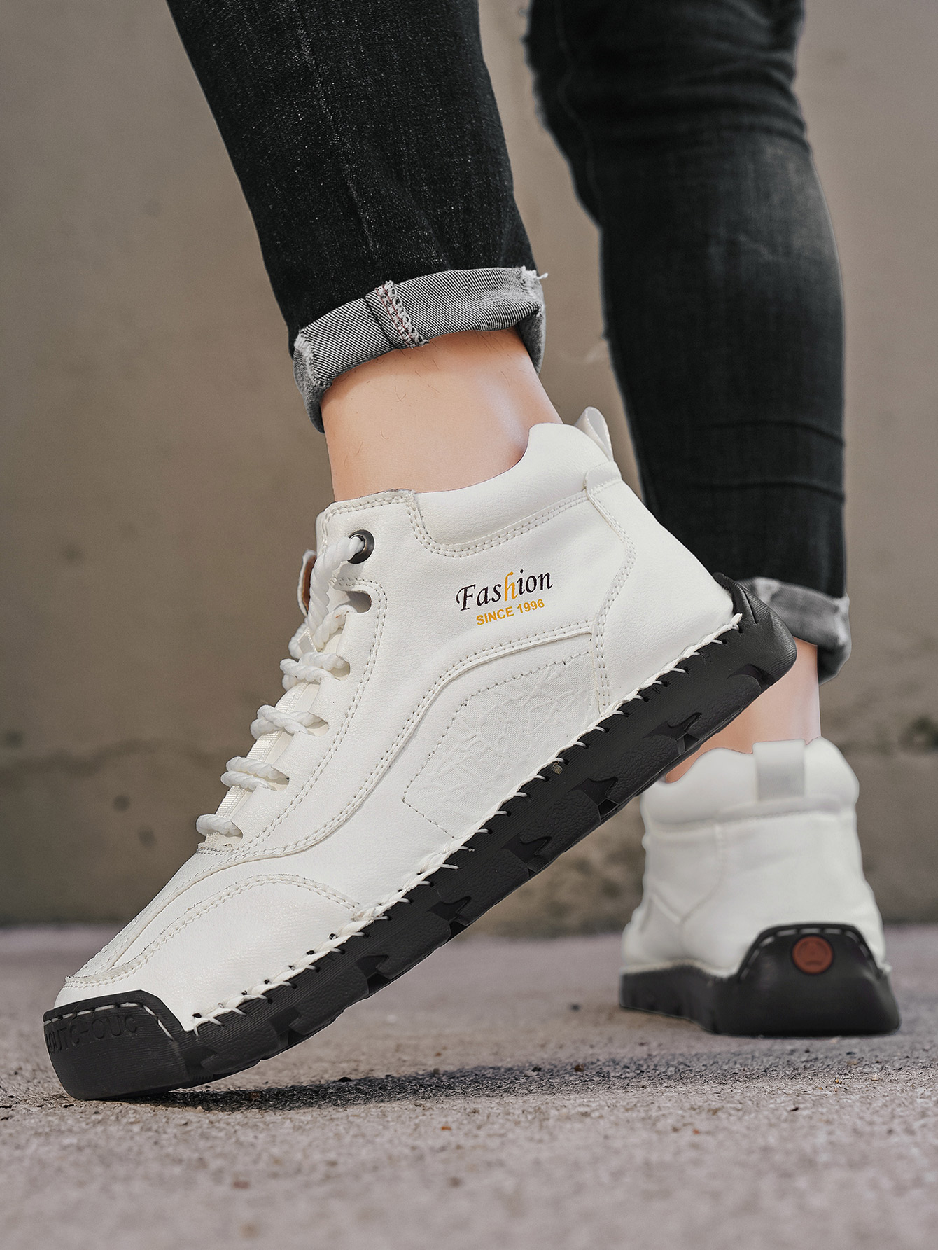 Men's Handmade Mid-Top Casual  – Casual Sneakers Men Bewertung und Preis