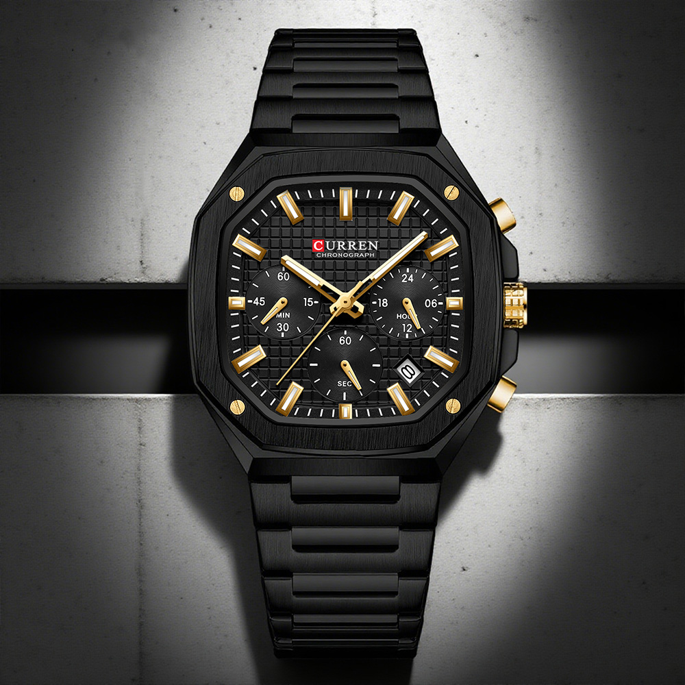 CURREN Luxury Square Chrono Wa – Mens Fashion Bracelet Bewertung und Preis