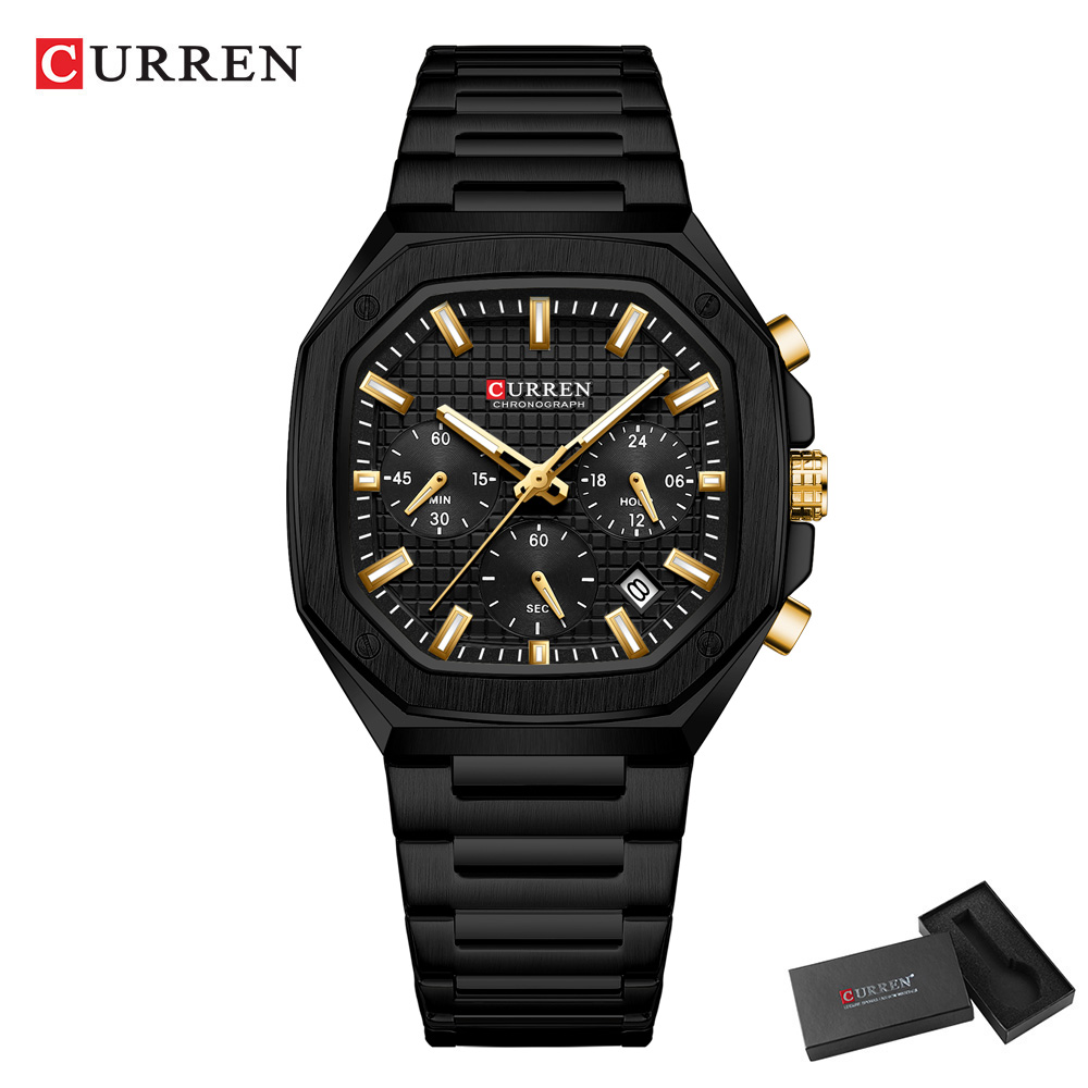CURREN Luxury Square Chrono Wa – Mens Fashion Bracelet Bewertung und Preis