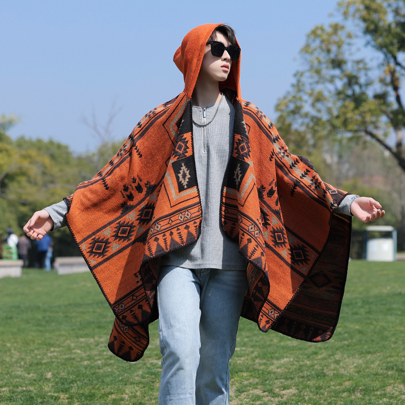 Man Poncho Imitate Cashmere Al – Mens Fashion Poncho Bewertung und Preis