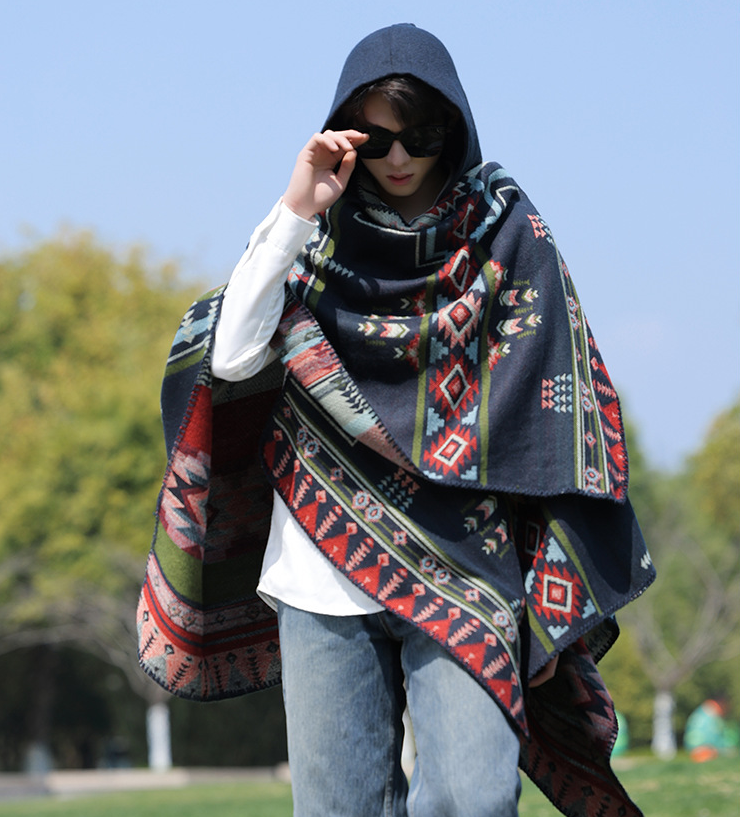 Man Poncho Imitate Cashmere Al – Mens Fashion Poncho Bewertung und Preis