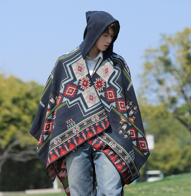 Man Poncho Imitate Cashmere Al – Mens Fashion Poncho Bewertung und Preis