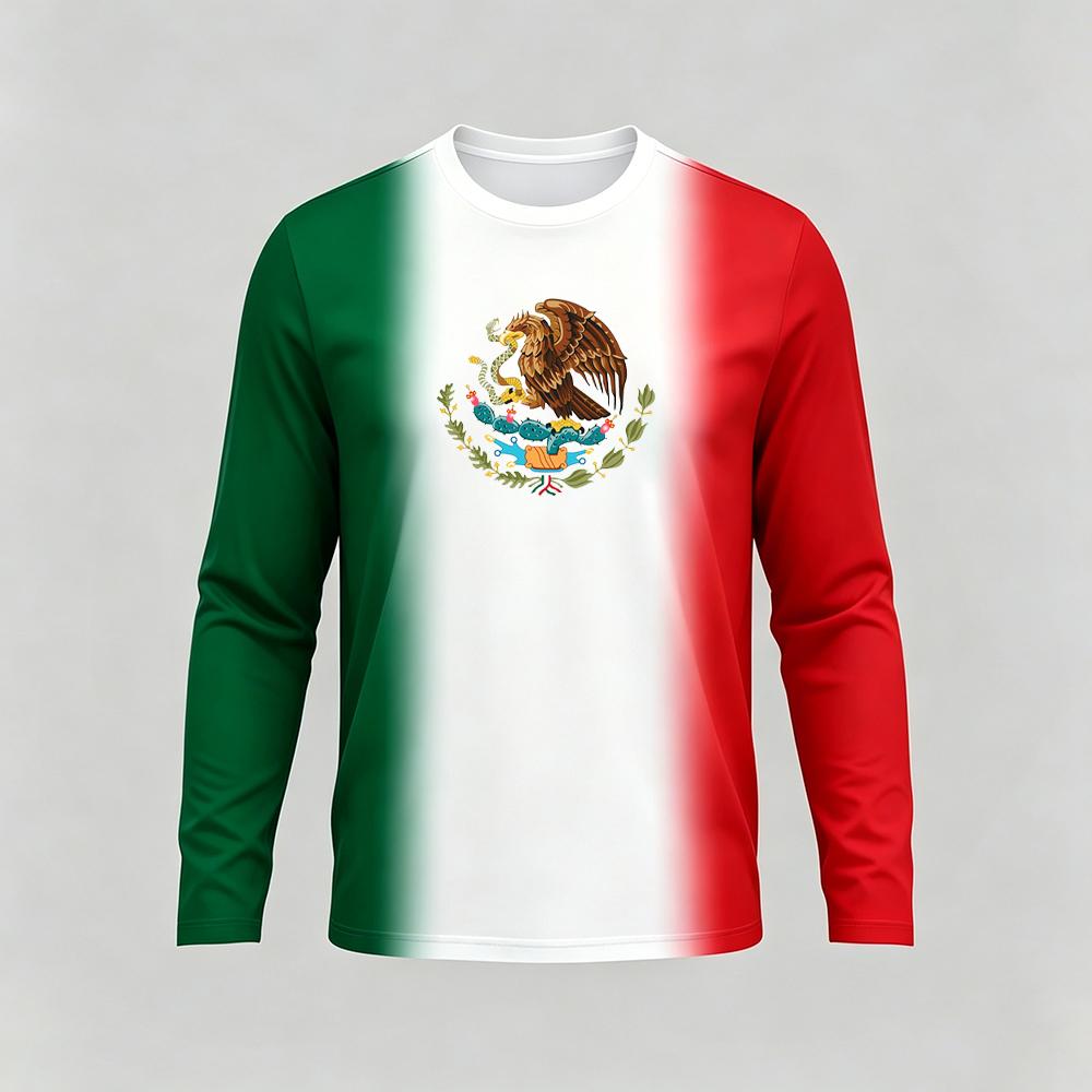Mexico Themed Printed Long Sle – Mens Fashion Mexico Bewertung und Preis