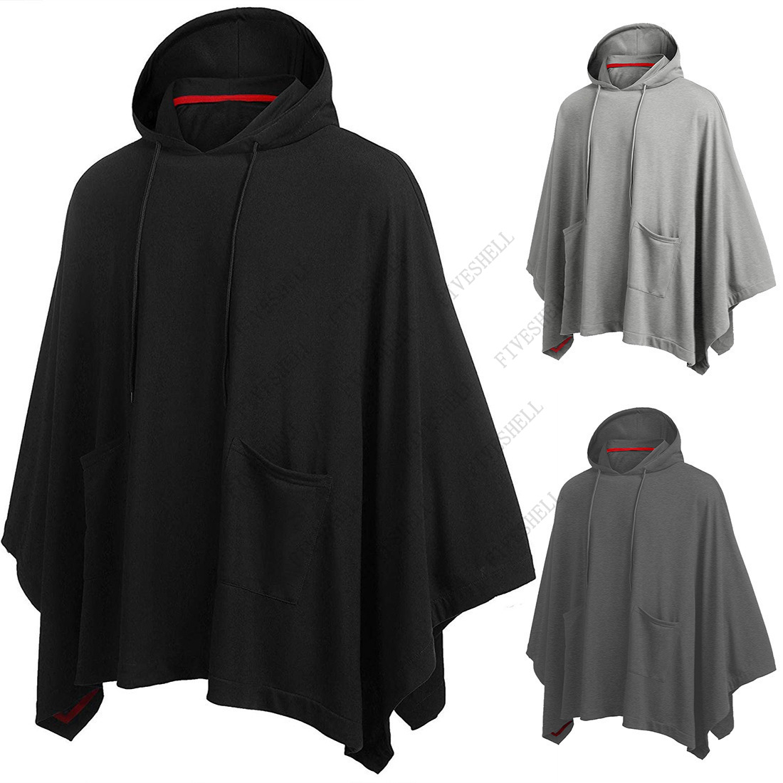 Unisex Casual Hooded Poncho Ca – Mens Fashion Poncho Bewertung und Preis