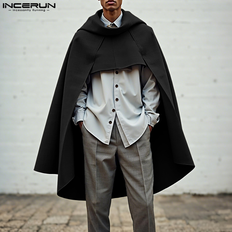 INCERUN Men Cloak Cape Solid C – Mens Fashion Poncho Bewertung und Preis