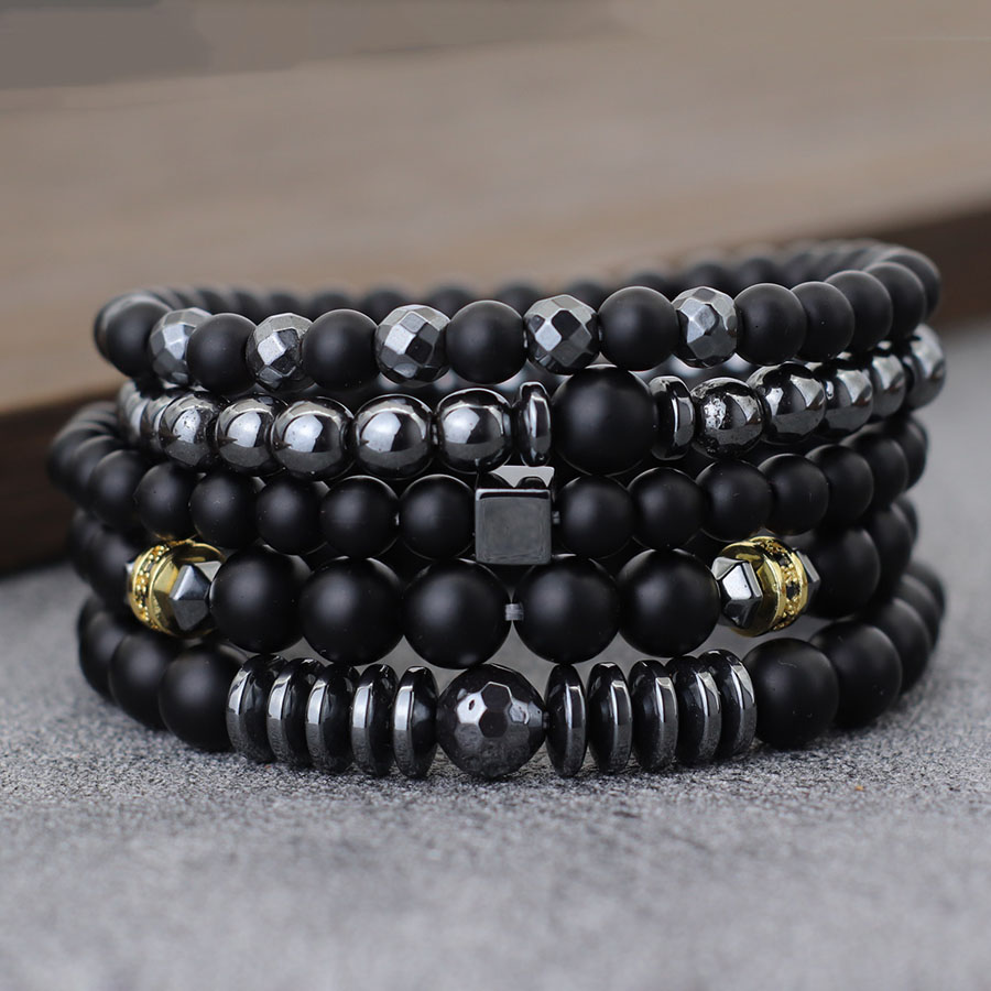 5Pcs Luxury Men Beaded Bracele – Mens Fashion Bracelet Bewertung und Preis