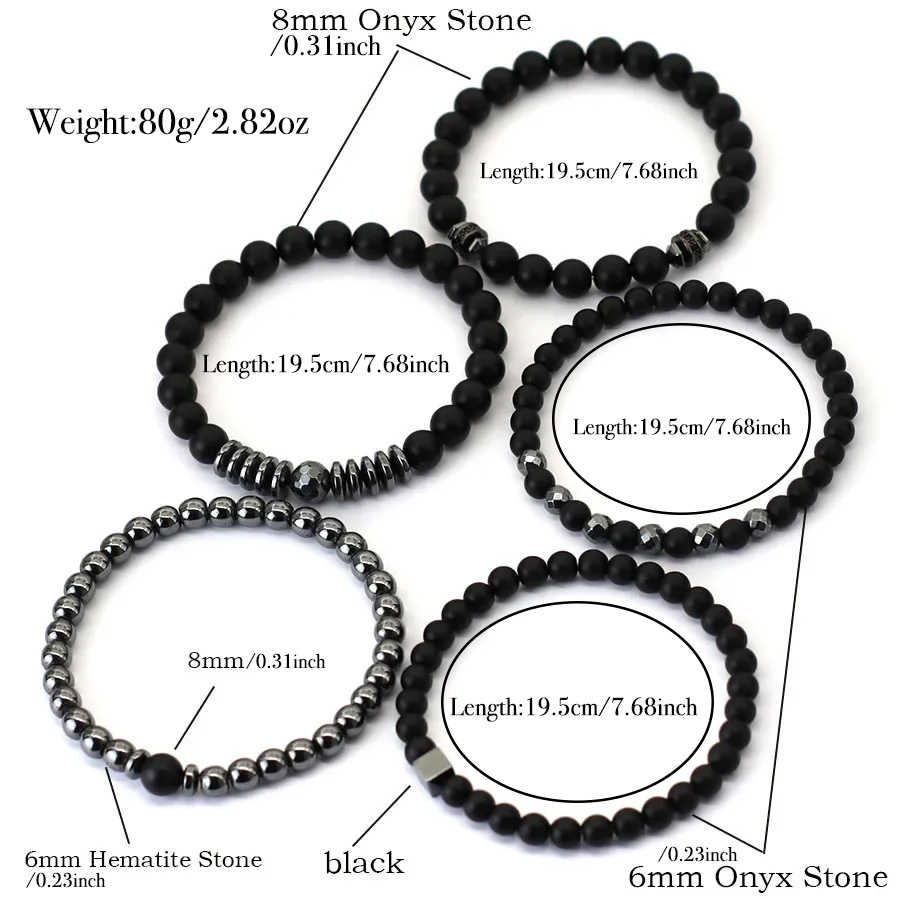 5Pcs Luxury Men Beaded Bracele – Mens Fashion Bracelet Bewertung und Preis