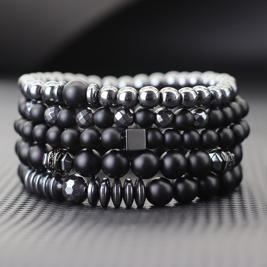 5Pcs Luxury Men Beaded Bracele – Mens Fashion Bracelet Bewertung und Preis